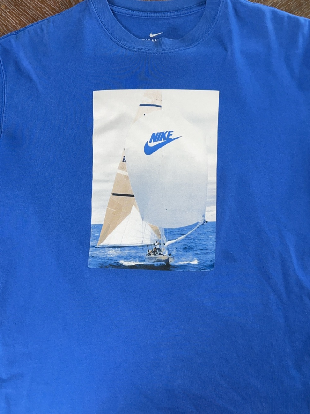 Nike Blue Short-Sleeve Sailboat Graphic Tee